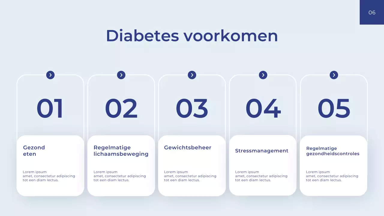 Blauwe moderne gezondheidsgids