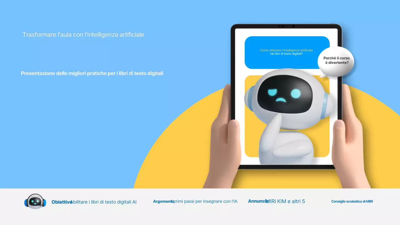 Promozione dei materiali didattici moderni blu