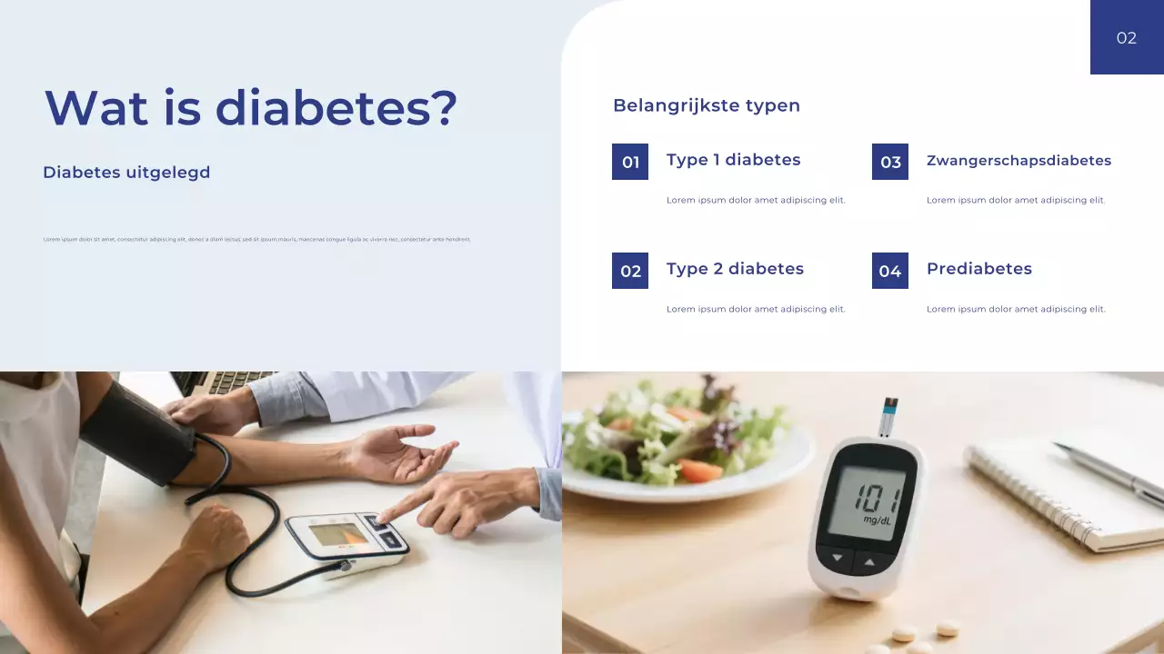 Blauwe moderne gezondheidsgids