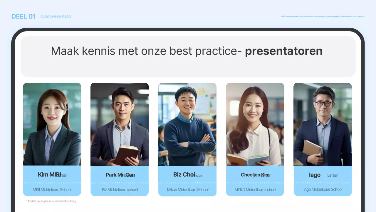 Promotie van blauw modern educatief materiaal