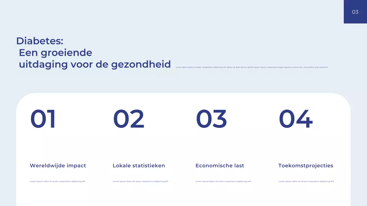 Blauwe moderne gezondheidsgids