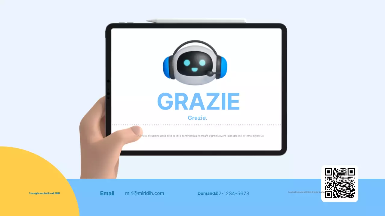 Promozione dei materiali didattici moderni blu