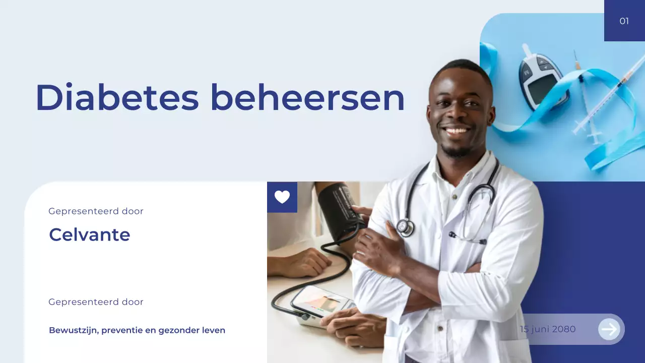 Blauwe moderne gezondheidsgids