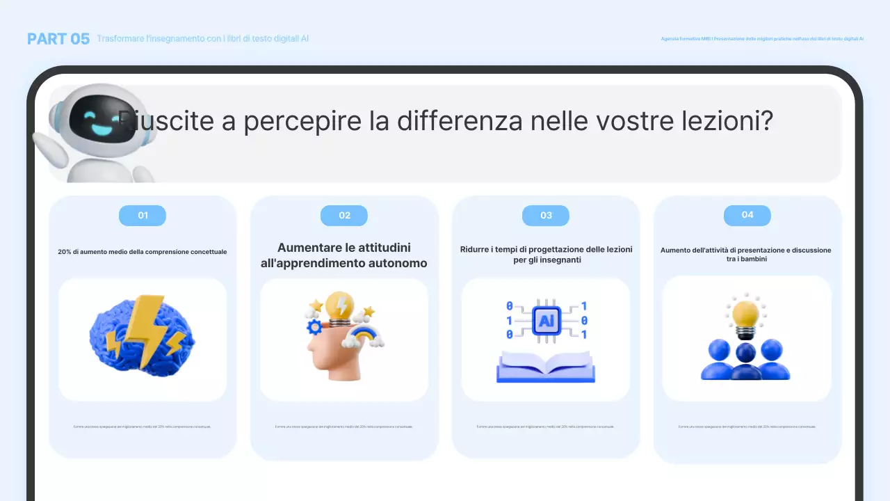 Promozione dei materiali didattici moderni blu