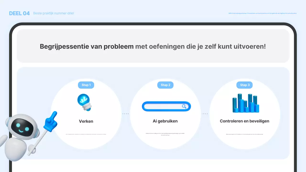 Promotie van blauw modern educatief materiaal