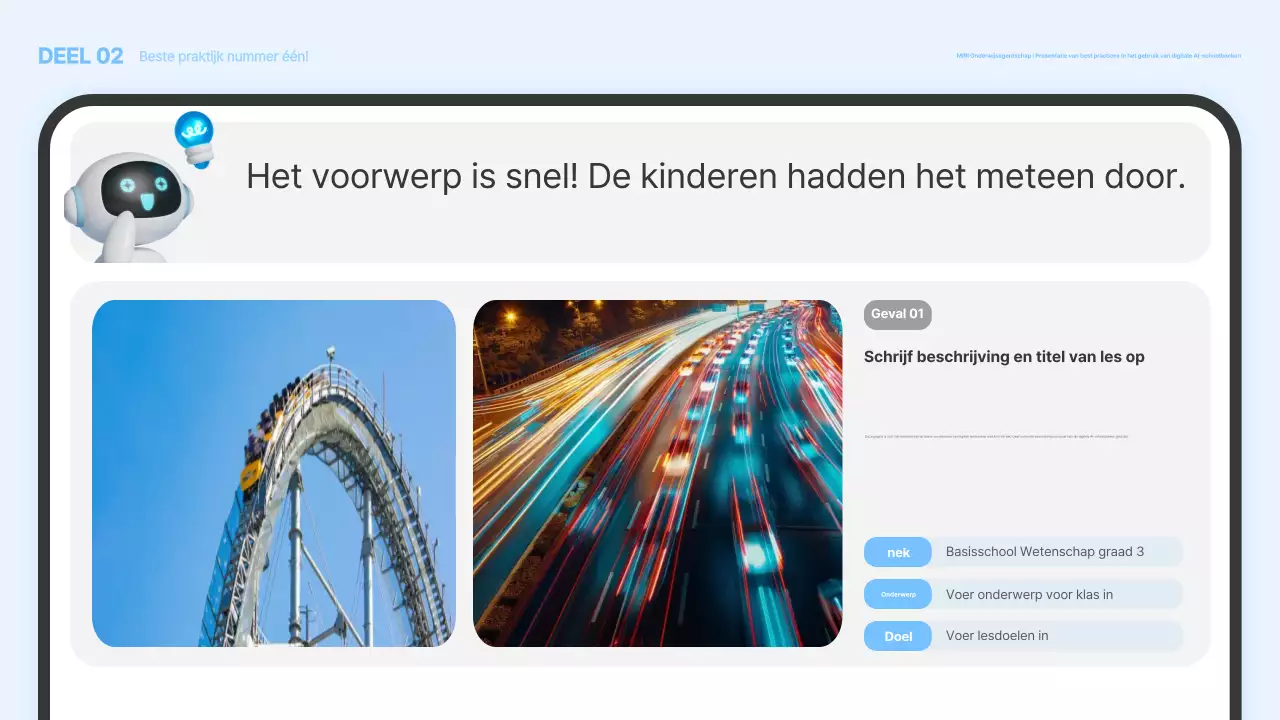 Promotie van blauw modern educatief materiaal