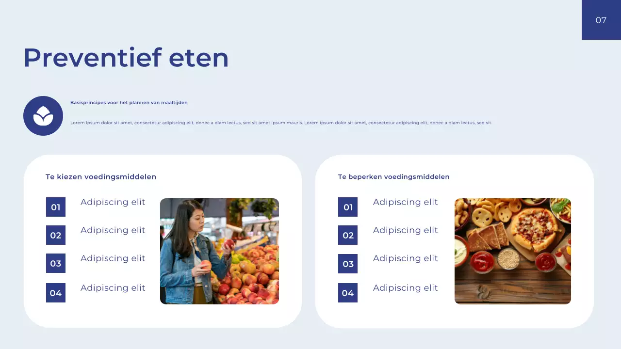 Blauwe moderne gezondheidsgids