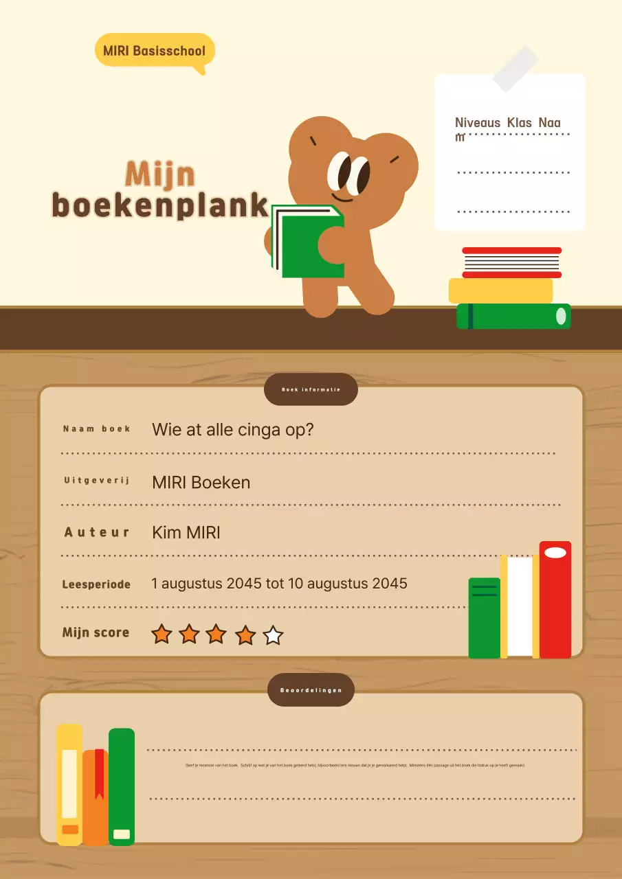 Beige Baby Leesbegrip Educatief Materiaal