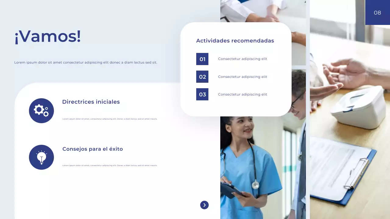 Guía de salud moderna azul