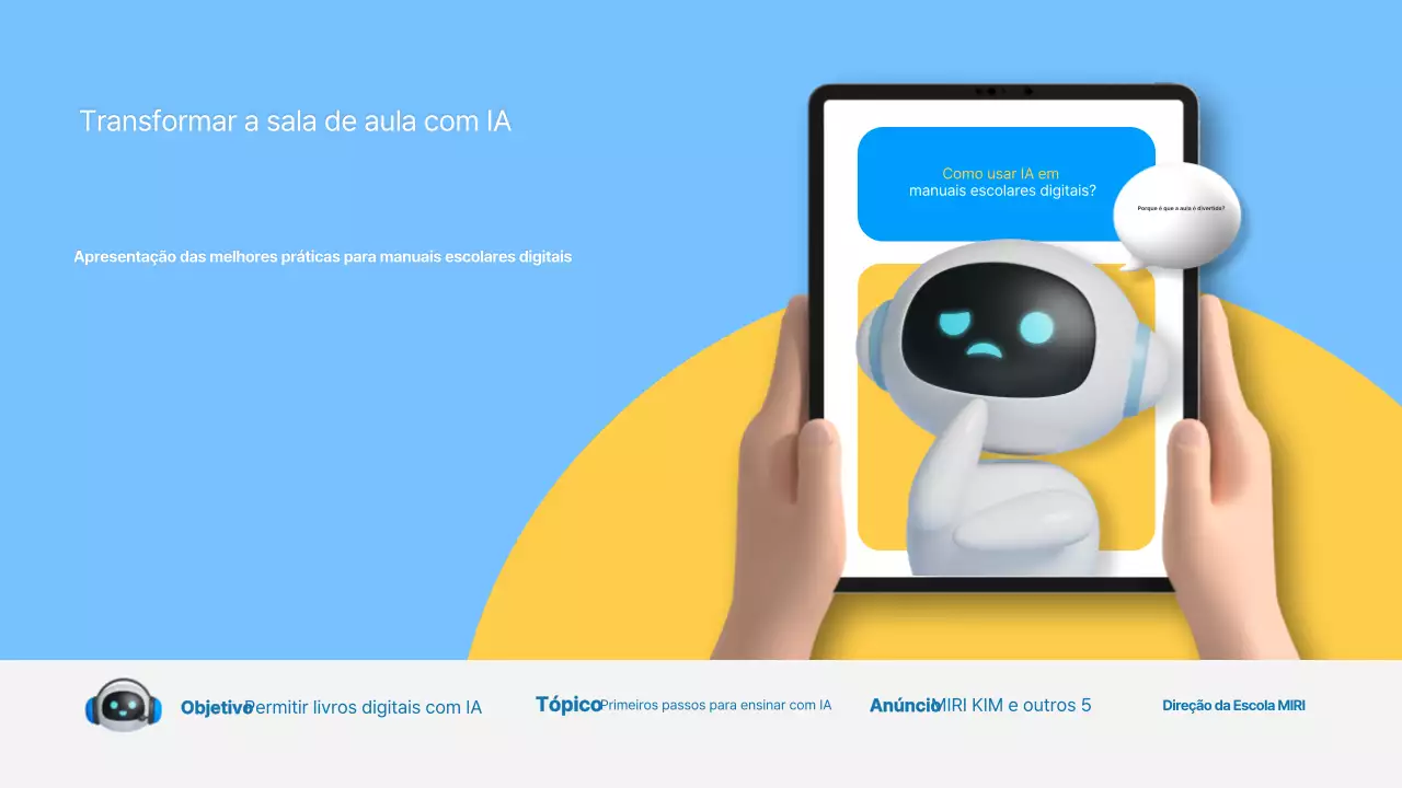 Promoção de Materiais Educacionais Modernos Azuis