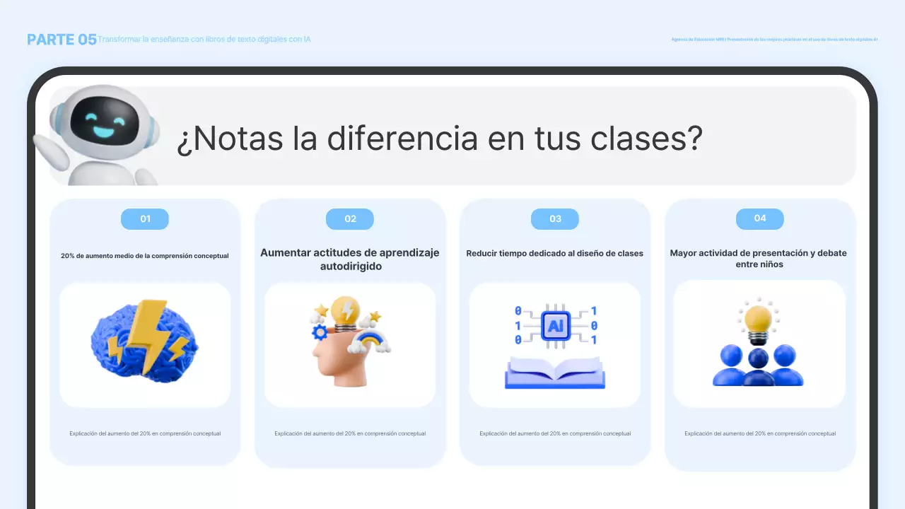 Promoción de materiales educativos modernos azules