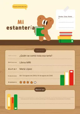Material educativo de comprensión lectora para bebés en color beige