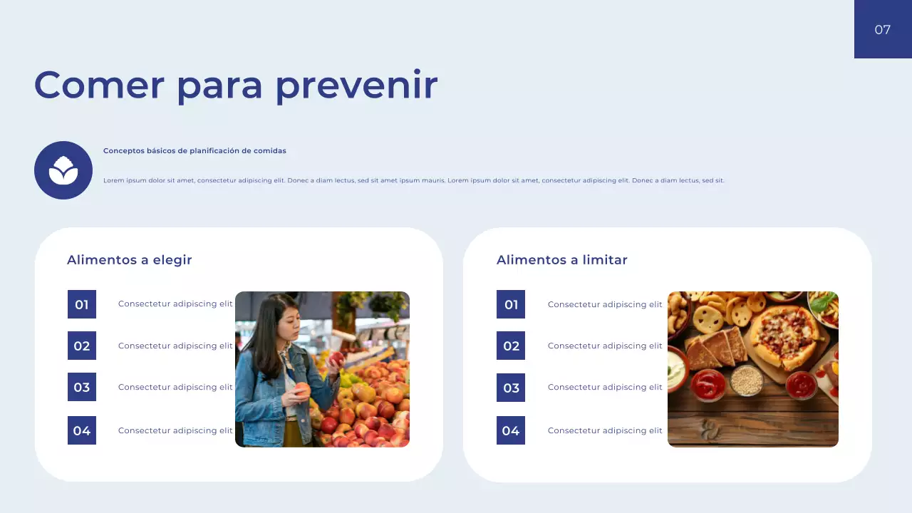 Guía de salud moderna azul