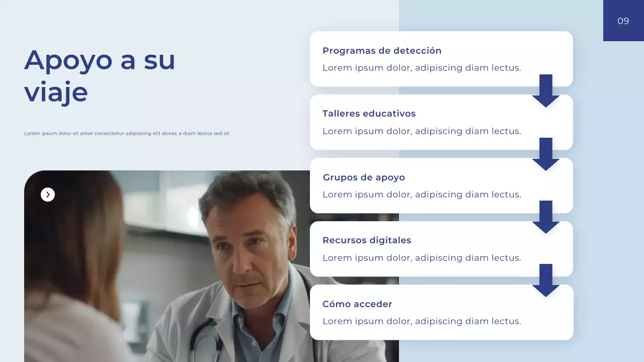 Guía de salud moderna azul