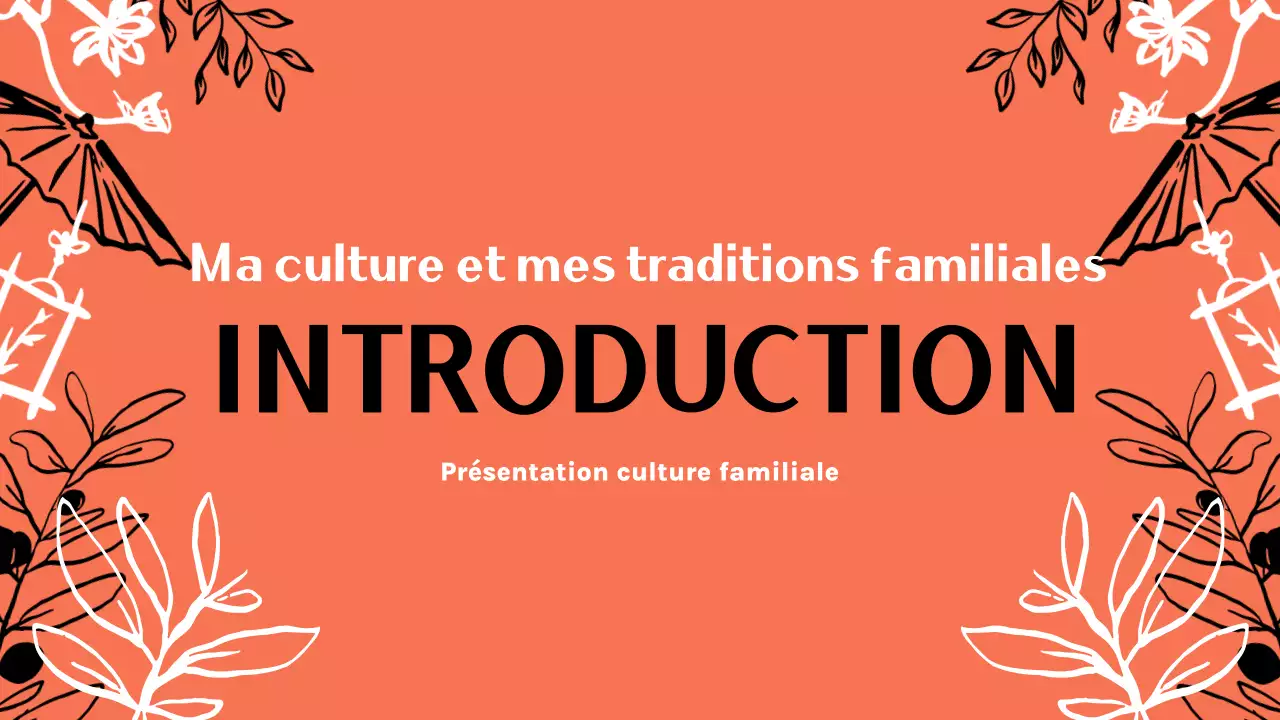 Présentation de la culture familiale orange mignonne