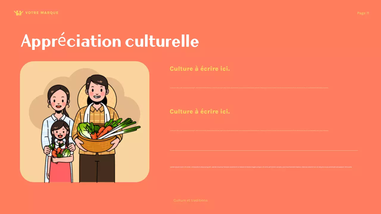 Présentation de la culture familiale orange mignonne