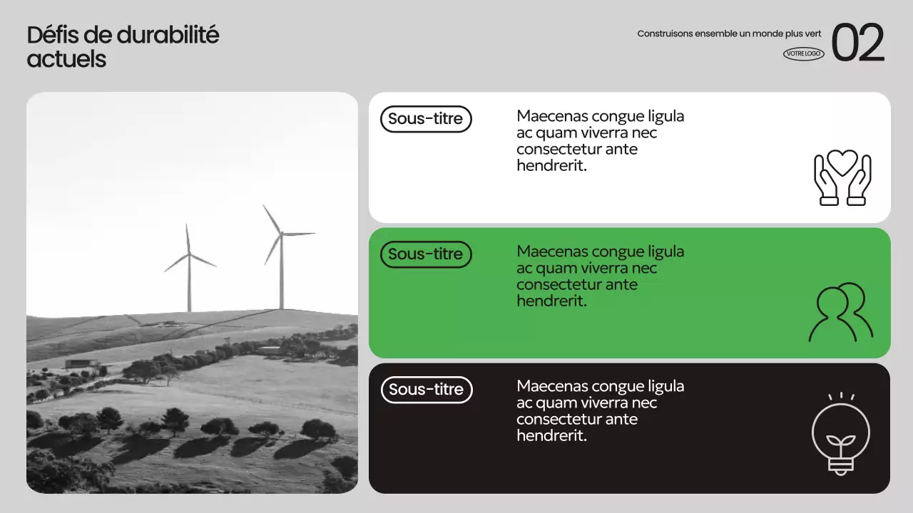 Annonce sur la durabilité verte et moderne