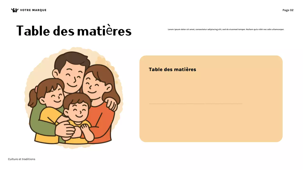 Présentation de la culture familiale orange mignonne