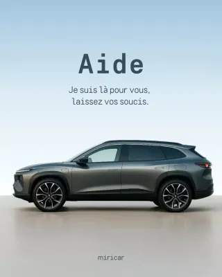Publicité pour une voiture moderne bleu ciel