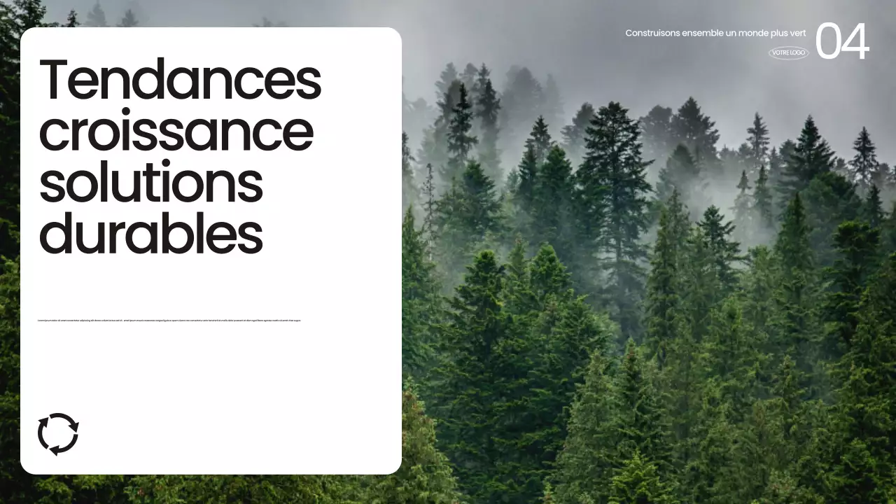 Annonce sur la durabilité verte et moderne