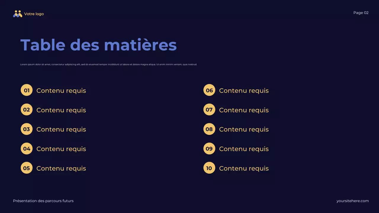 Présentation générale des parcours Blue Abstract Future-Ready