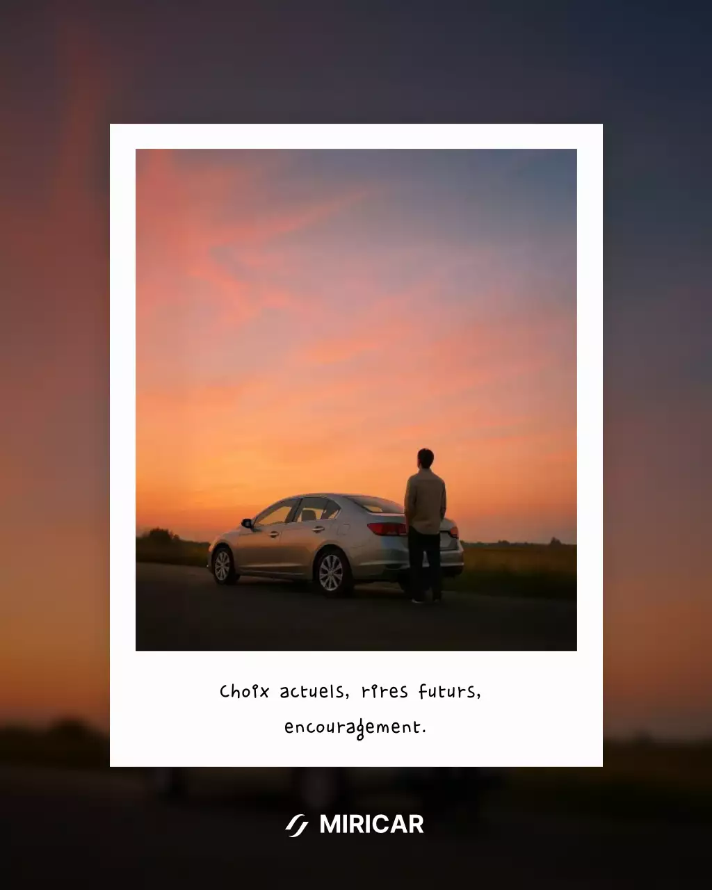 Publicité pour une voiture moderne orange