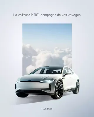 Publicité pour une voiture blanche moderne