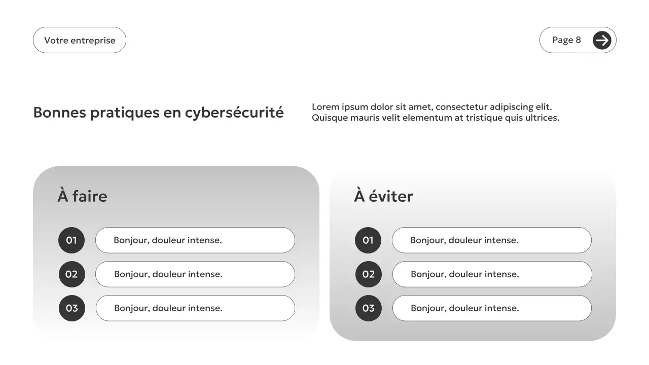 Guide de sécurité moderne gris