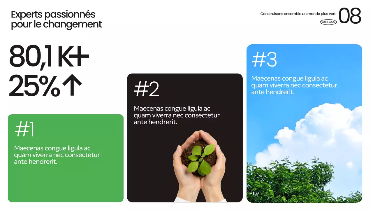 Annonce sur la durabilité verte et moderne