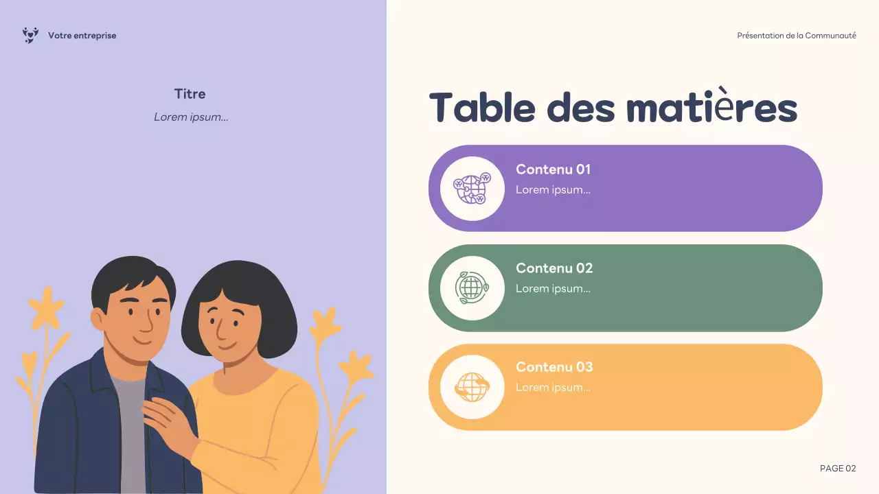 Présentation de la communauté inclusive Purple Illustration