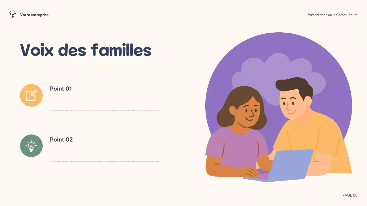 Présentation de la communauté inclusive Purple Illustration