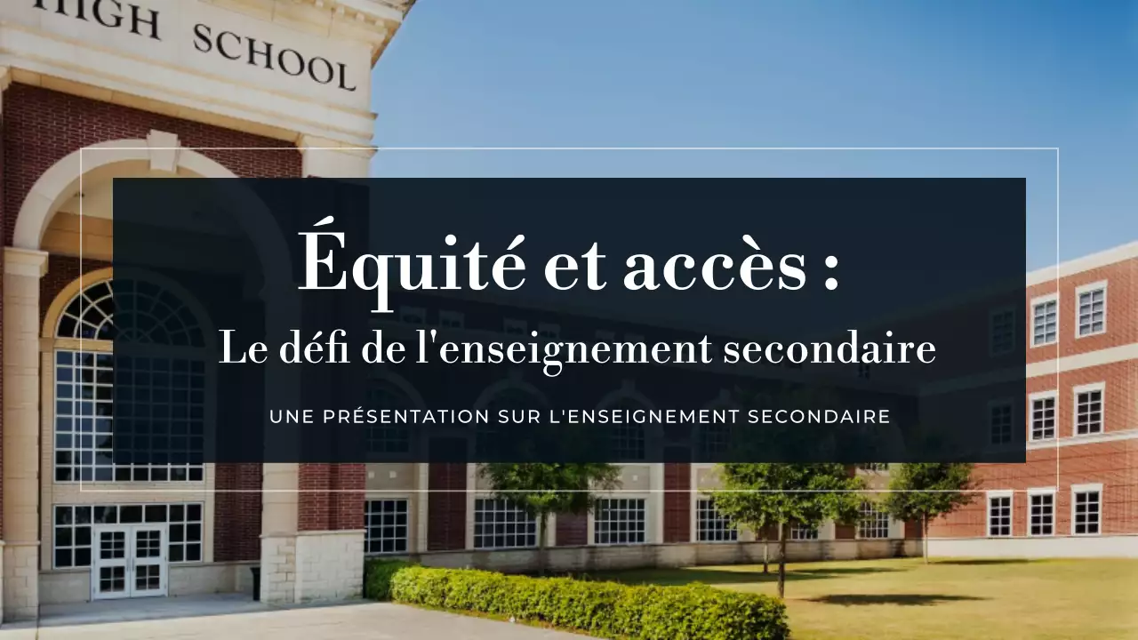 Présentation de l'enseignement secondaire moderne bleu