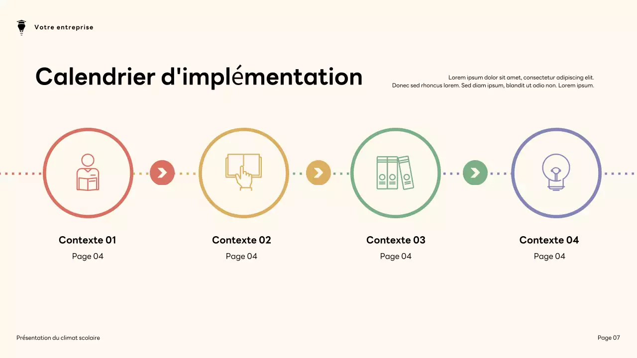 Présentation du climat scolaire moderne marron et vert