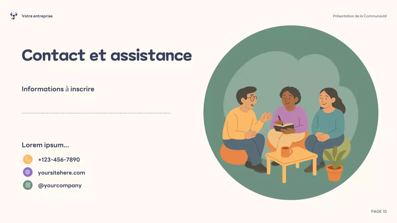 Présentation de la communauté inclusive Purple Illustration