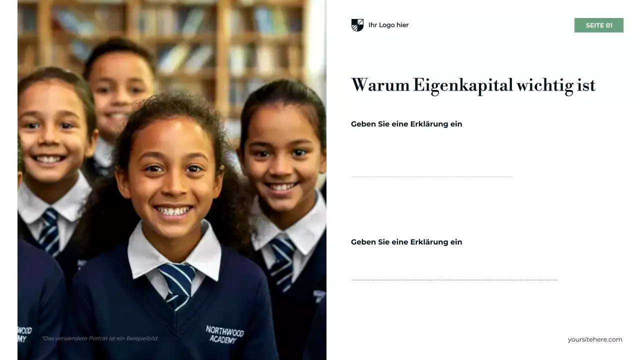 Blaue moderne Sekundarschulbildung Präsentation