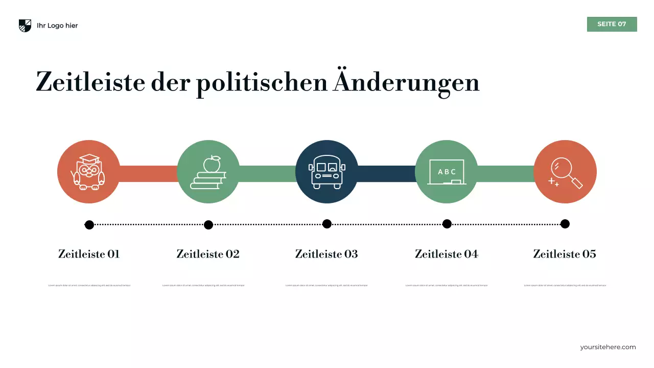 Blaue moderne Sekundarschulbildung Präsentation