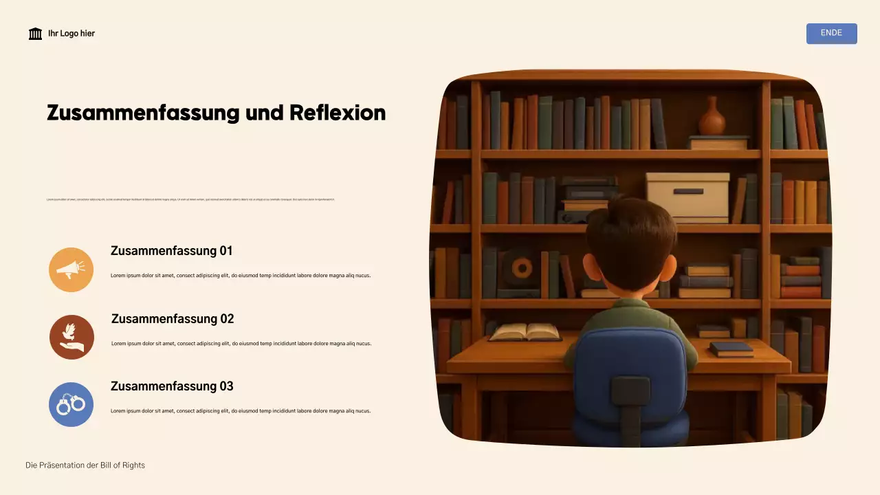 Beige und Braun Modern Die Bill of Rights Präsentation