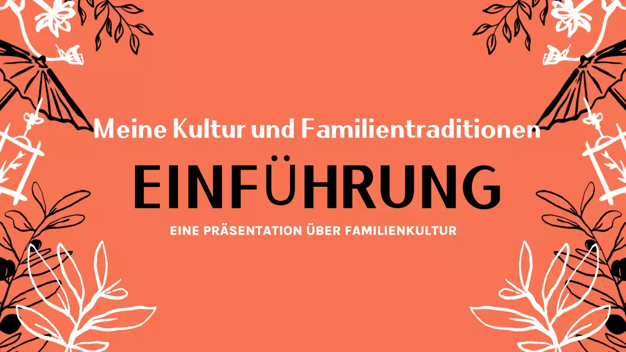 Orange süße Familienkultur Präsentation