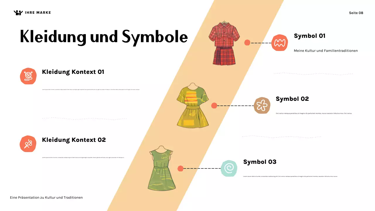 Orange süße Familienkultur Präsentation
