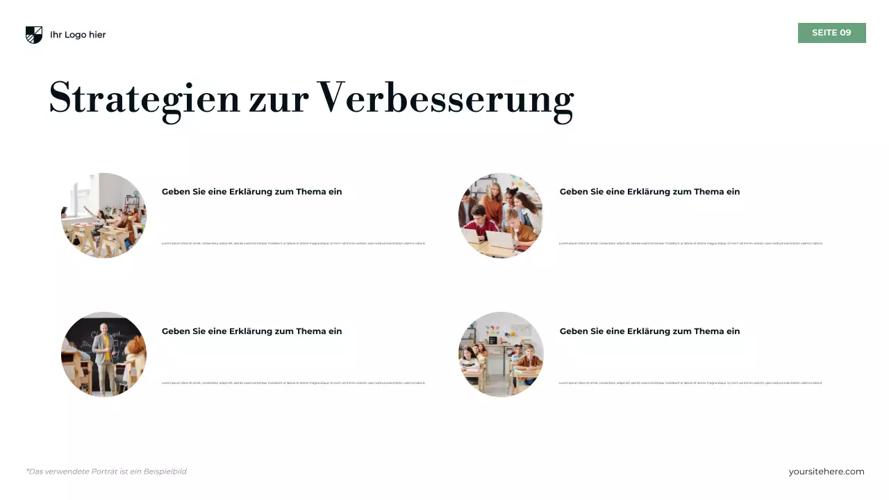 Blaue moderne Sekundarschulbildung Präsentation