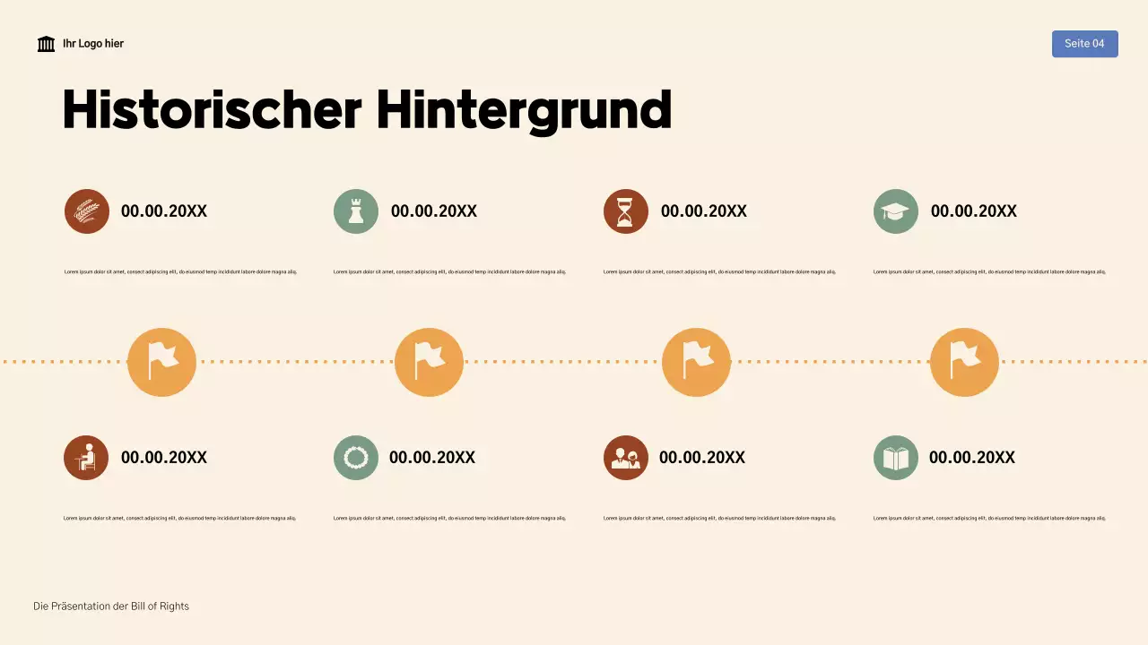 Beige und Braun Modern Die Bill of Rights Präsentation
