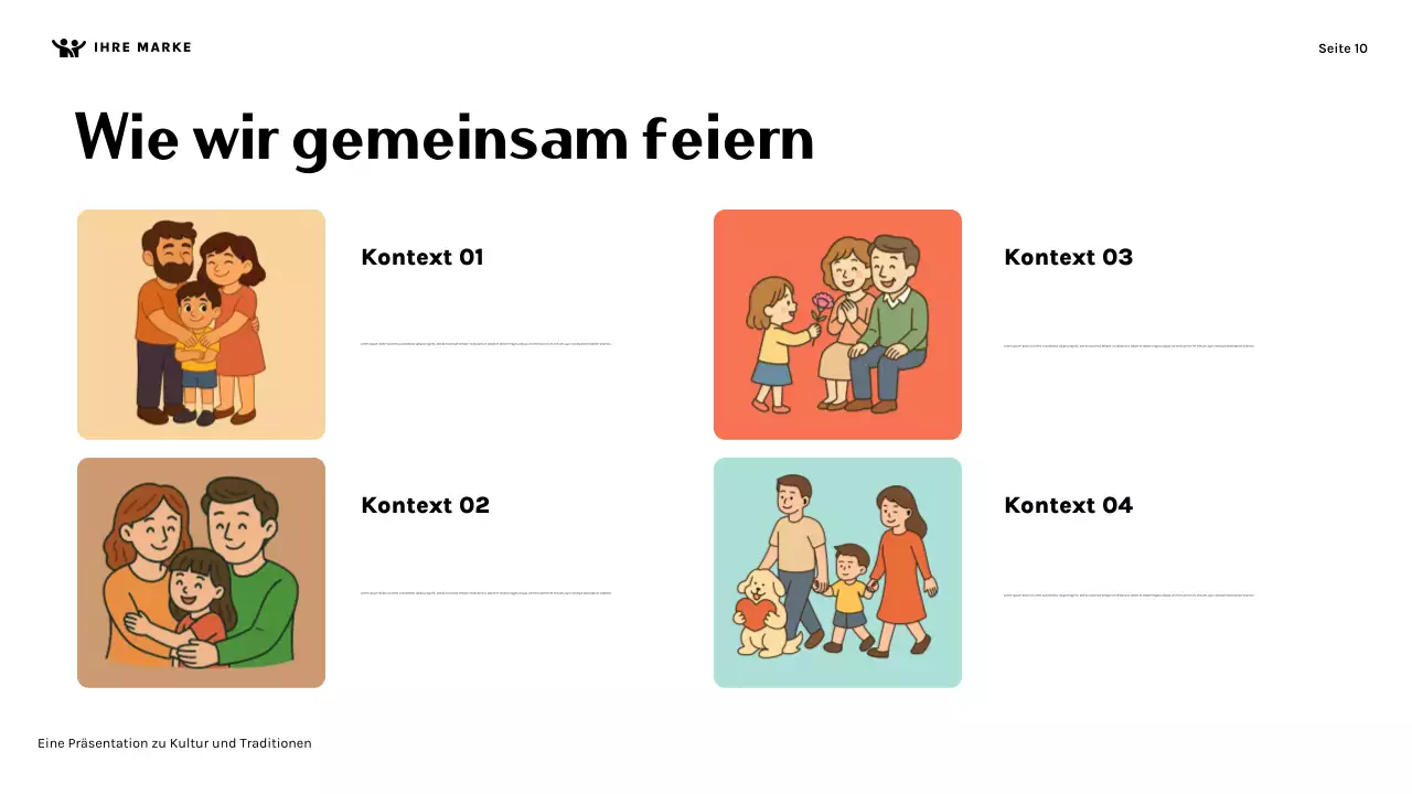 Orange süße Familienkultur Präsentation