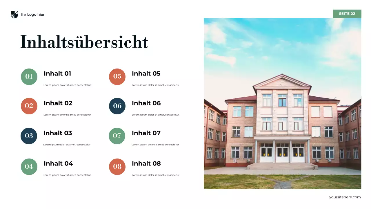 Blaue moderne Sekundarschulbildung Präsentation