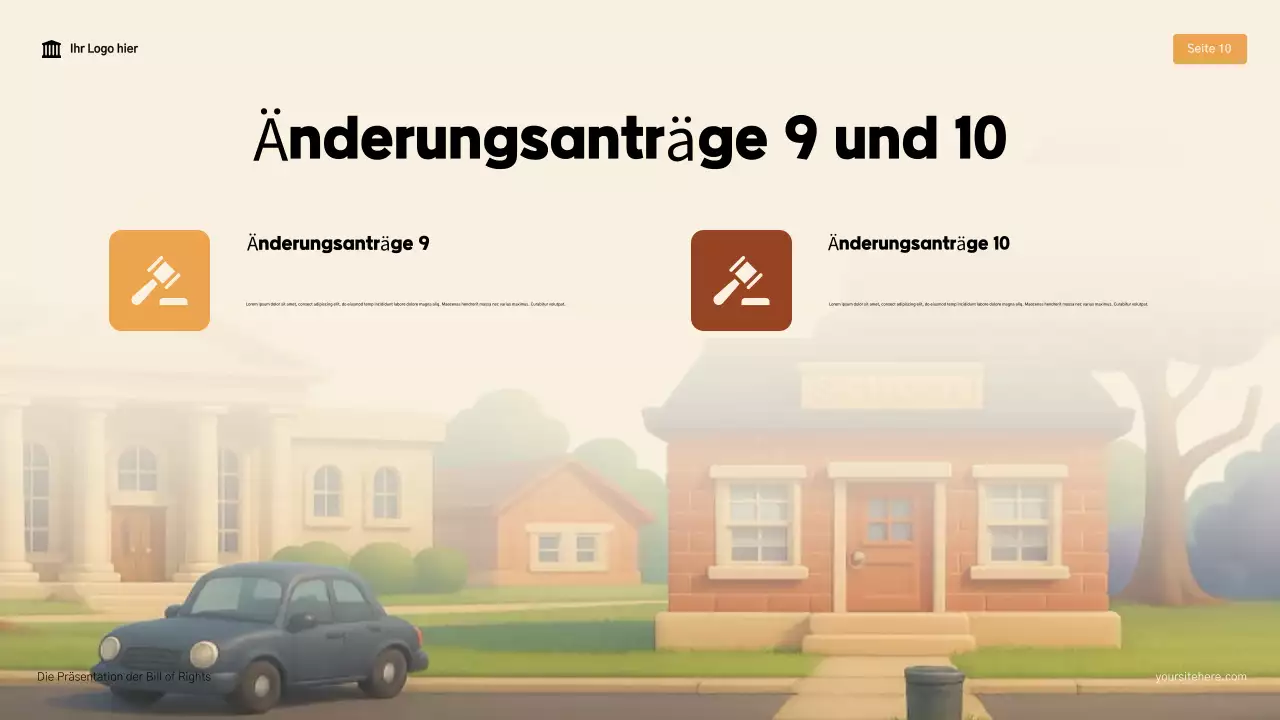 Beige und Braun Modern Die Bill of Rights Präsentation