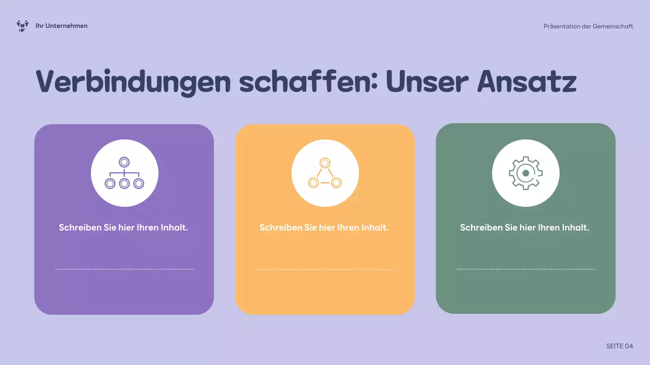 Lila Illustration Inklusive Community Präsentation