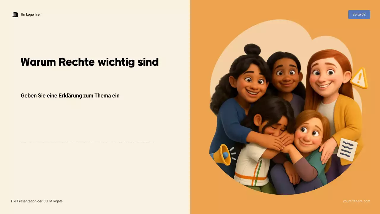 Beige und Braun Modern Die Bill of Rights Präsentation