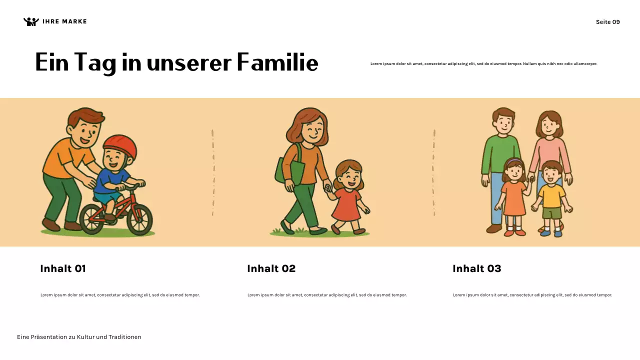 Orange süße Familienkultur Präsentation
