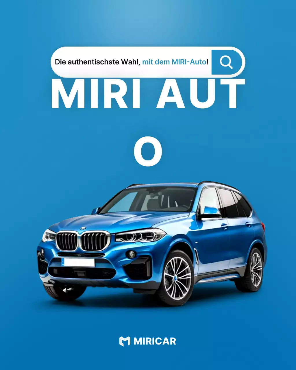 Blaue moderne Autowerbung