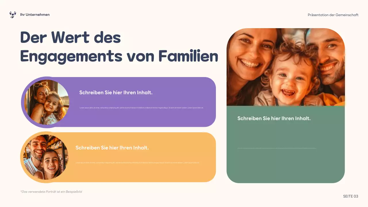 Lila Illustration Inklusive Community Präsentation