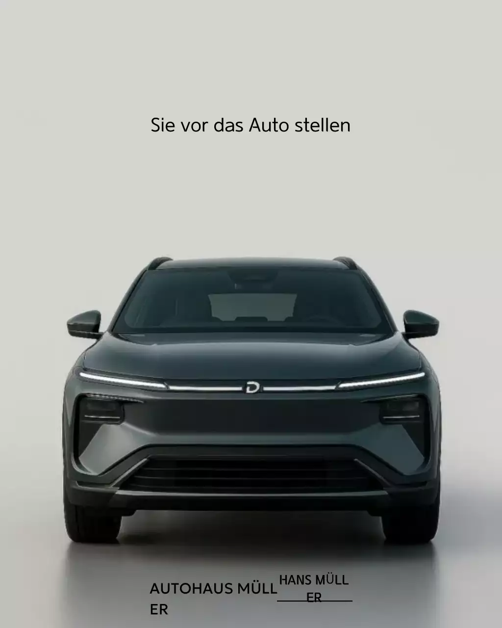 schwarze moderne Autowerbung